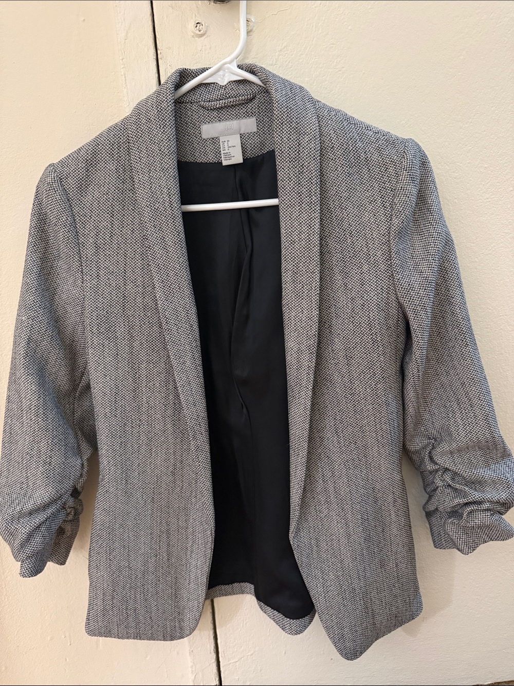 H&M Heather Gray Open-Front Women's Blazer